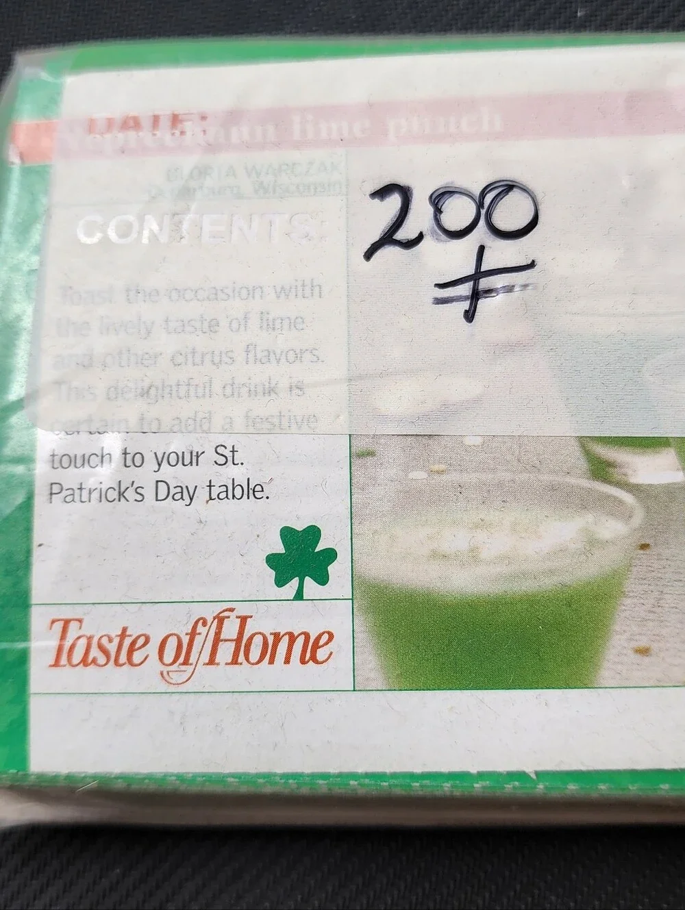 Taste Of Home item completely